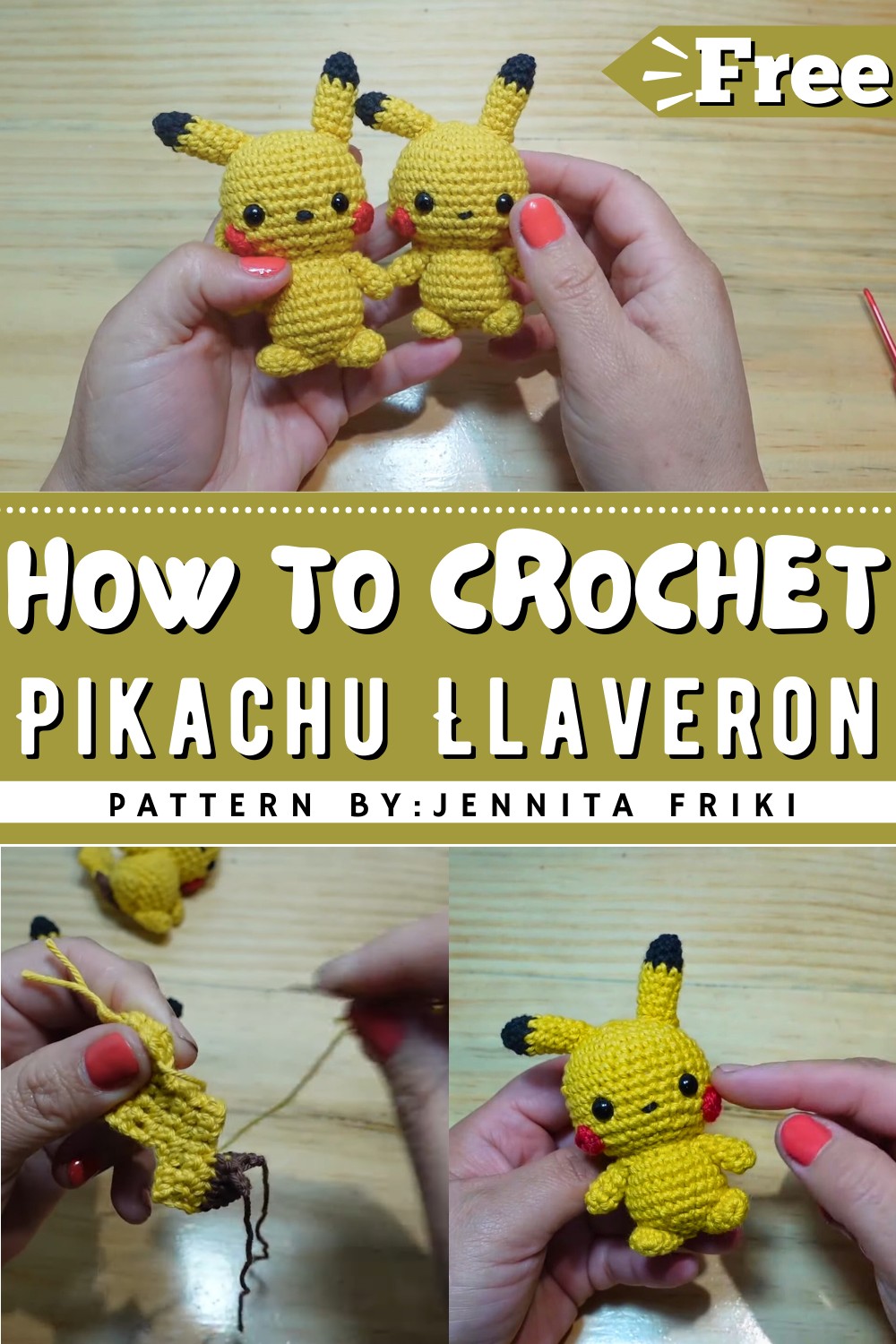 Pikachu Llaveron Amigurumi Pattern