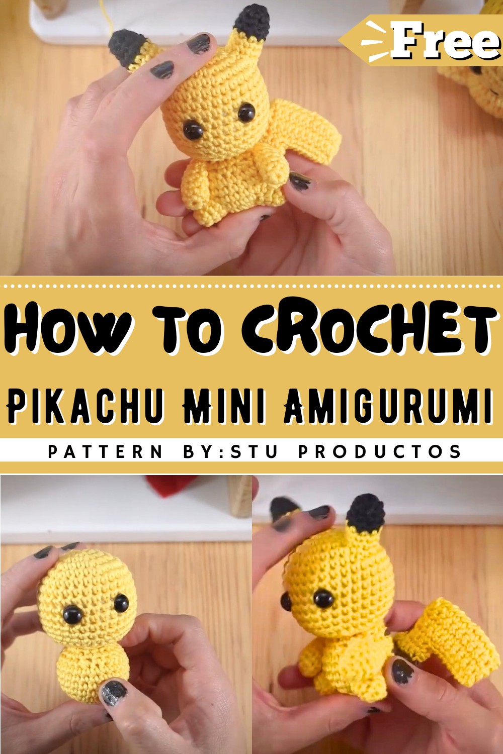 Pikachu Mini Amigurumi