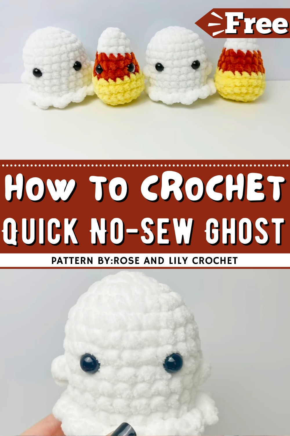 Quick No-Sew Crochet Ghost