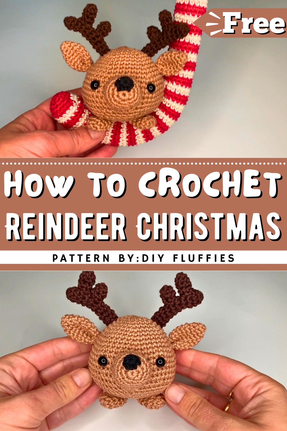 Reindeer Christmas Crochet Tutorial