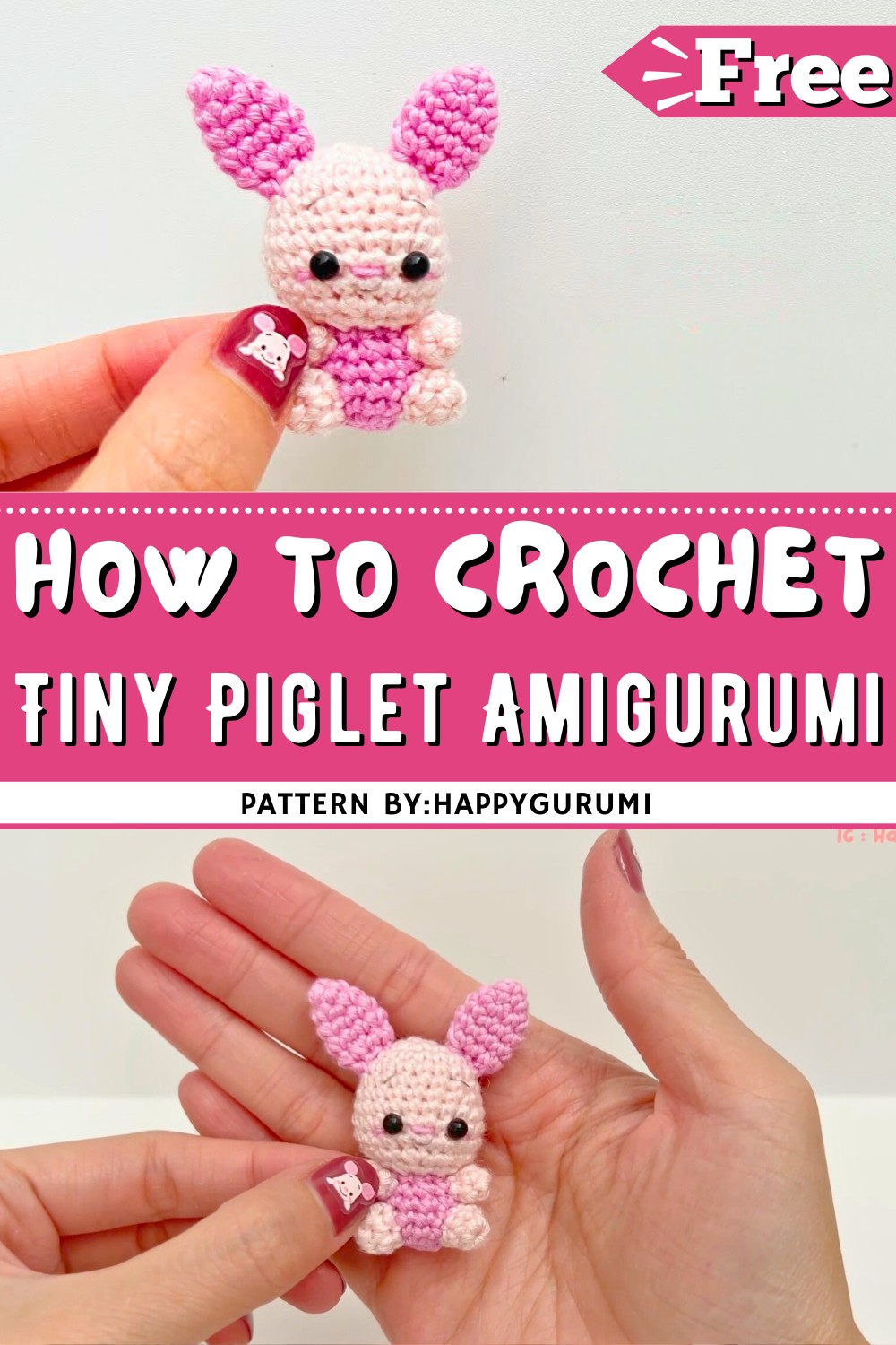 Tiny Piglet Amigurumi Crochet Tutorial