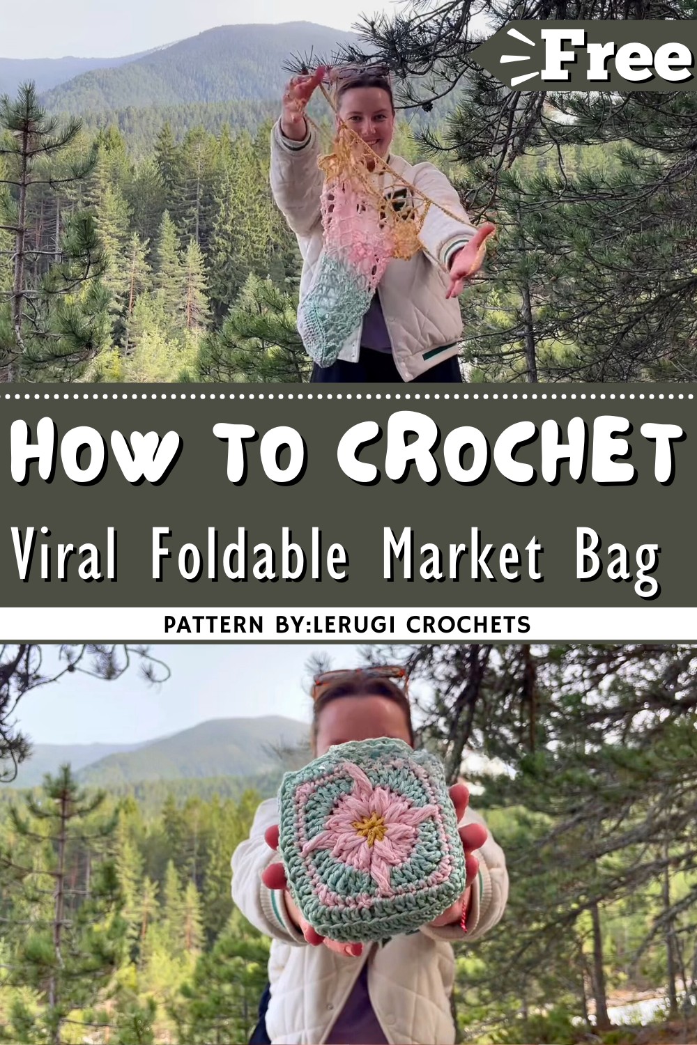 Viral Foldable Market Bag Crochet