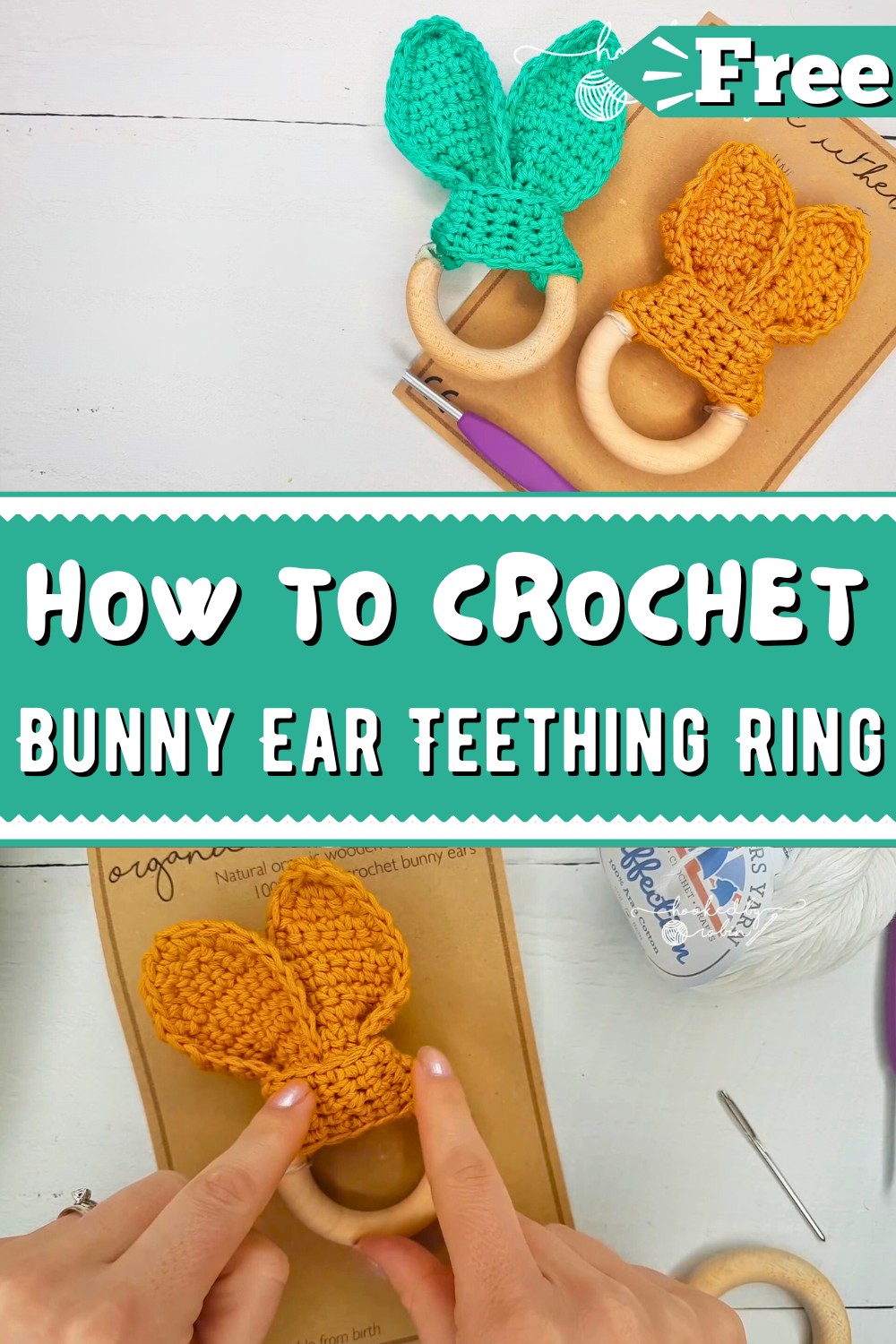Bunny Ear Teething Ring