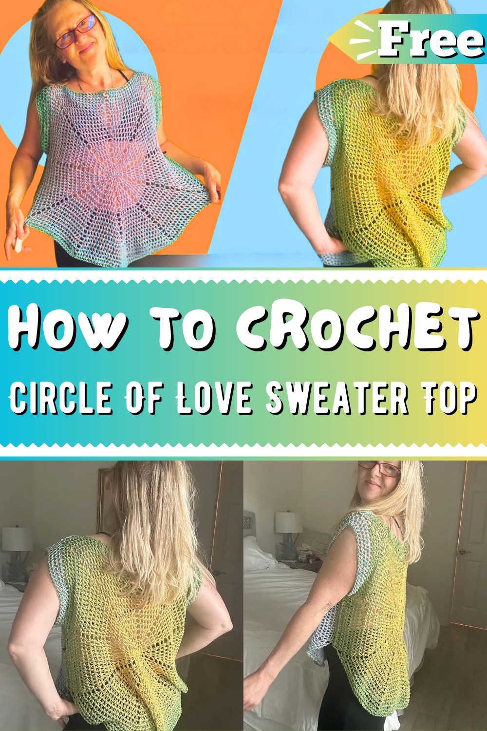 Circle Of Love Crochet Sweater Top
