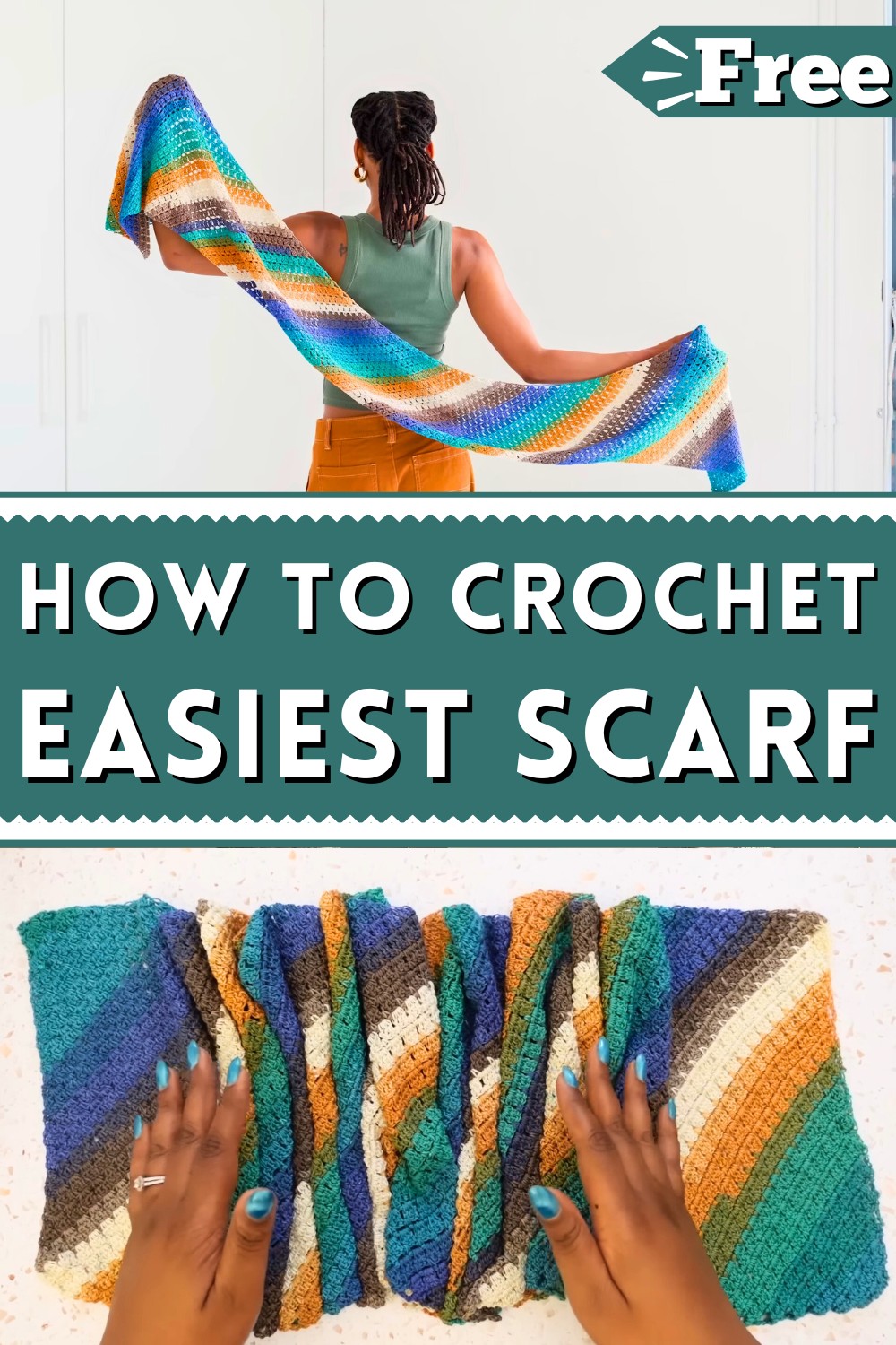 Corner to Corner (C2C) Crochet Scarf