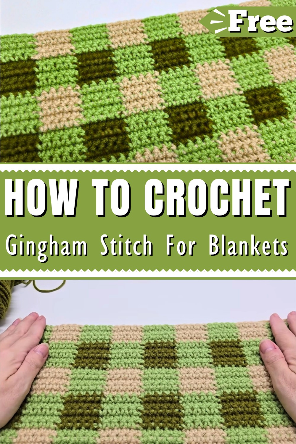 Crochet Easy Gingham Stitch For Blankets