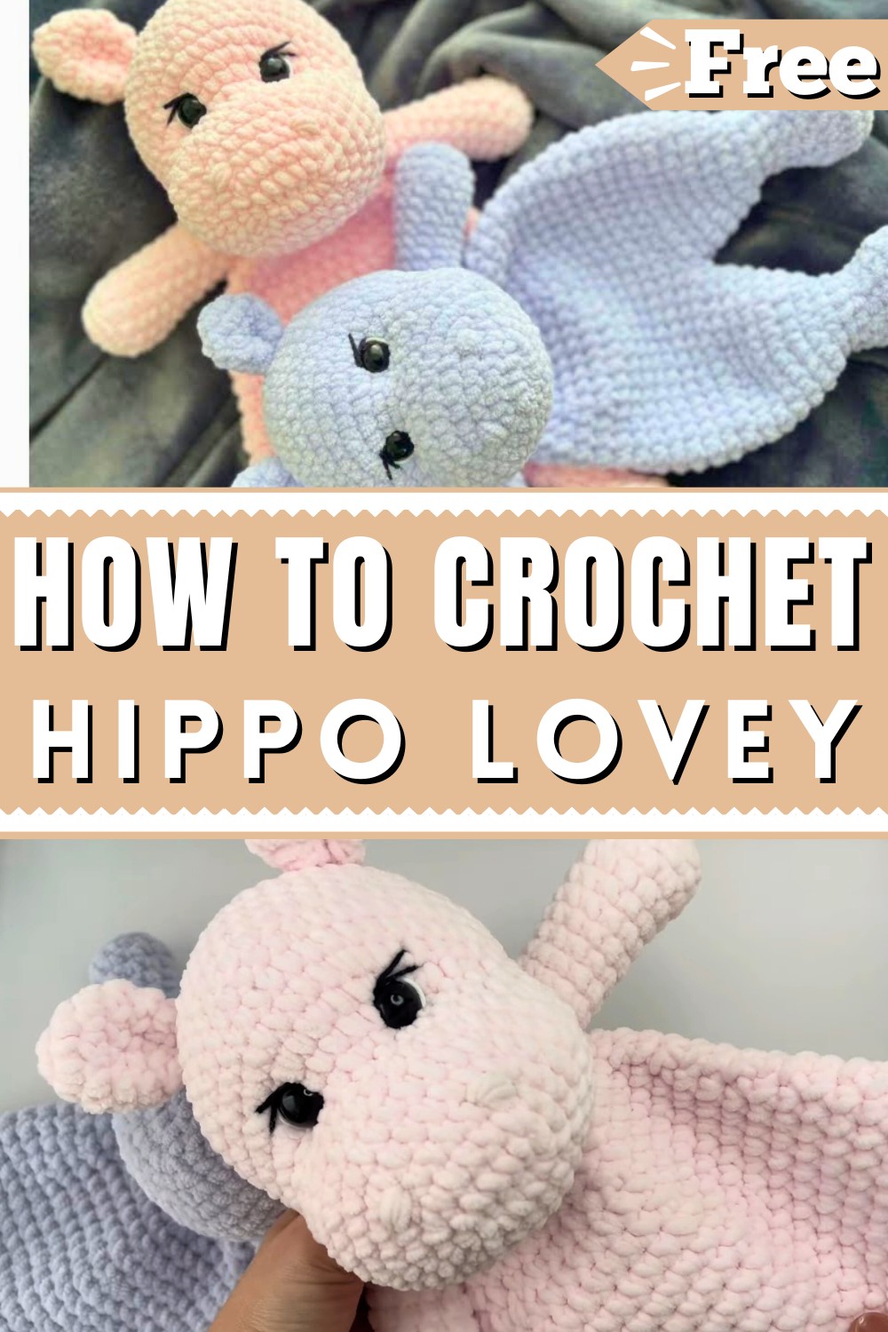 Crochet Hippo Lovey