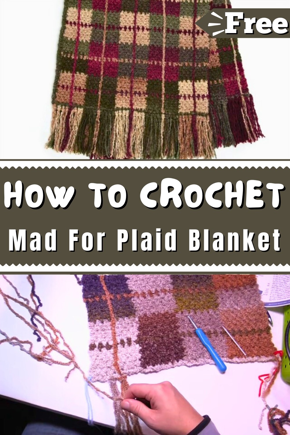 Crochet Mad For Plaid Blanket Pattern