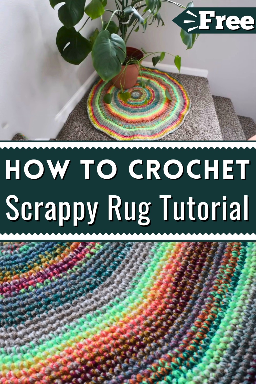 Crochet Scrappy Rug Tutorial & Pattern