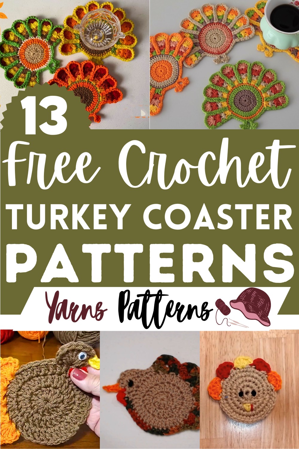 Crochet Turkey Coaster Patterns