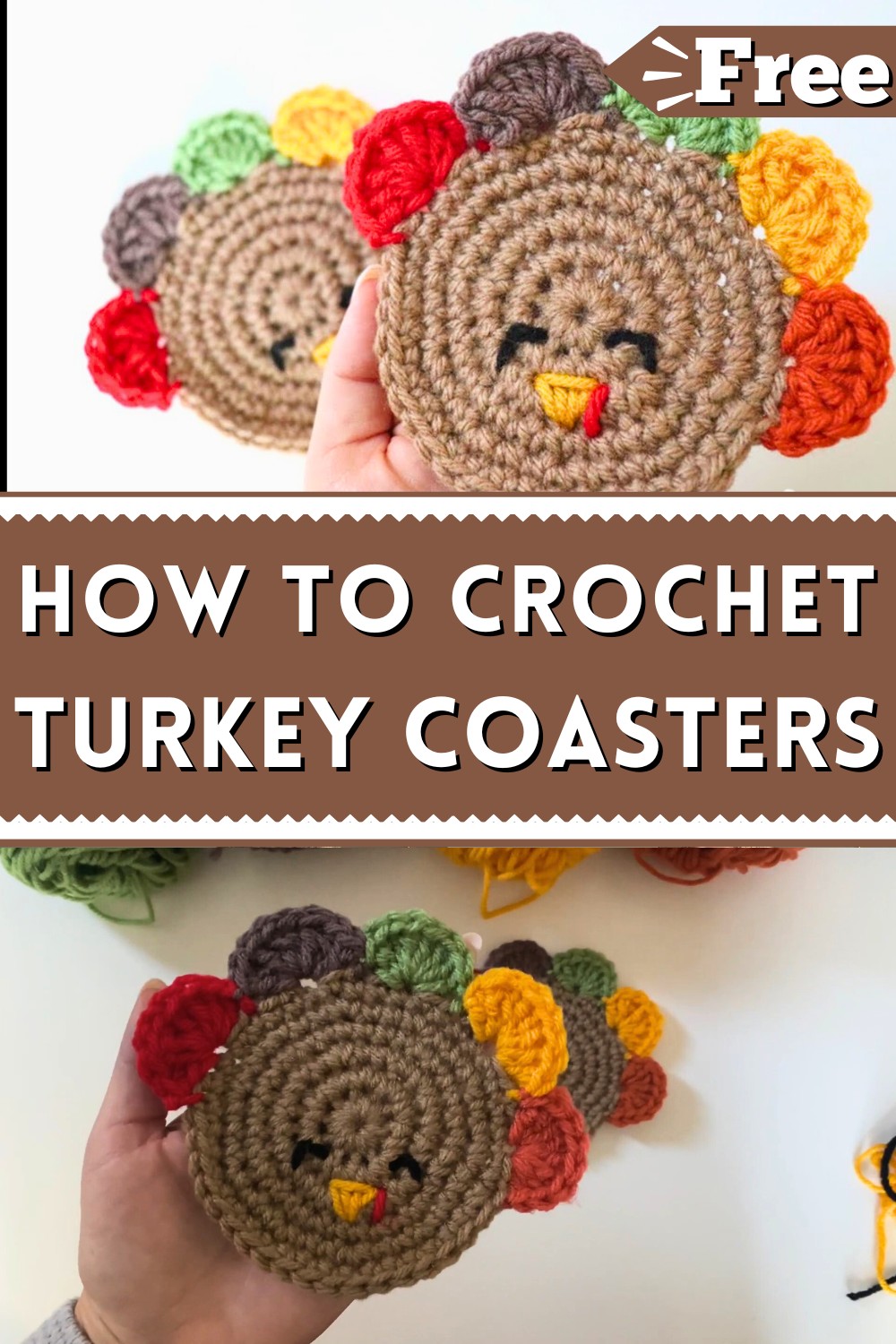 Crochet Turkey Coasters