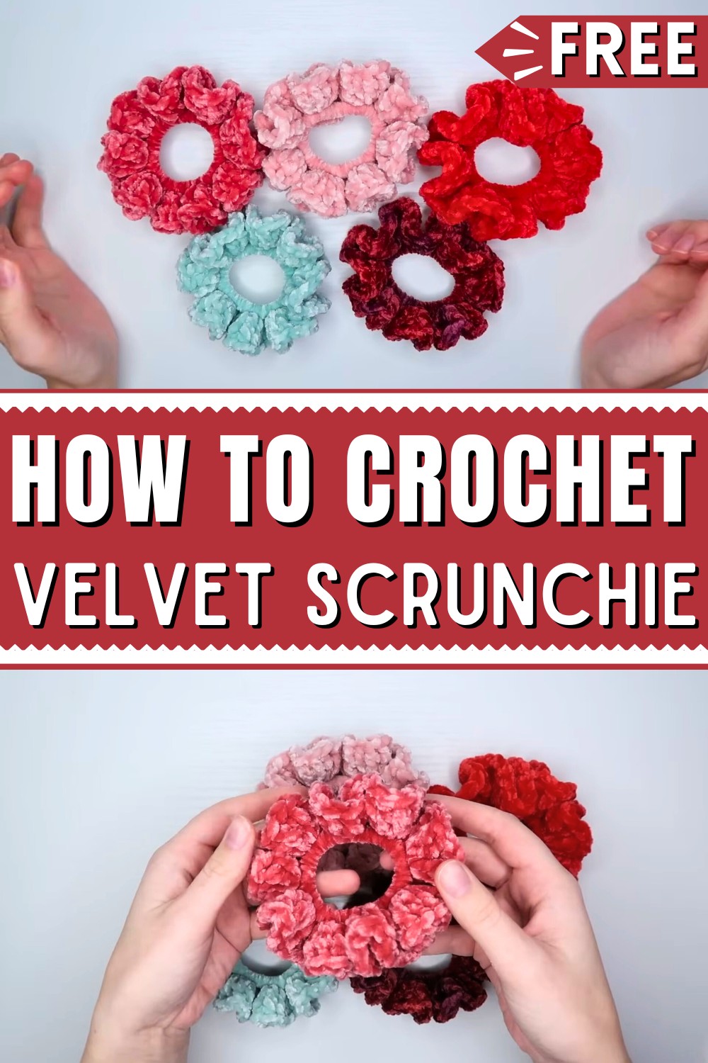 Crochet Velvet Scrunchie