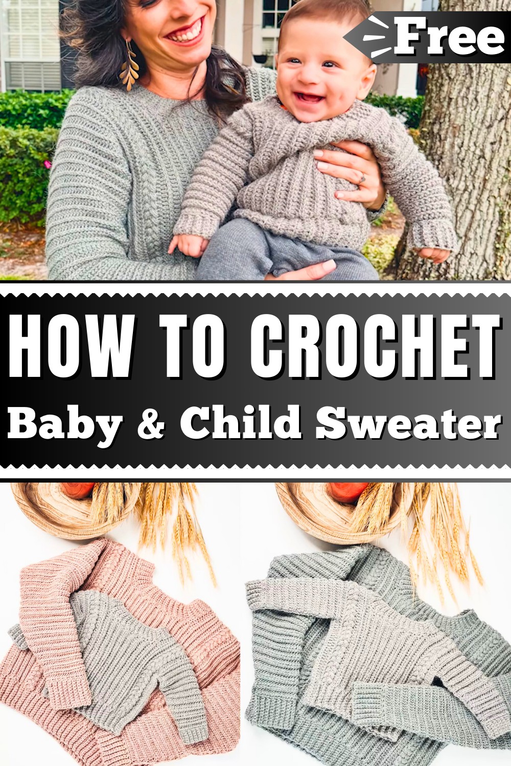 Easy Crochet Baby & Child Sweater