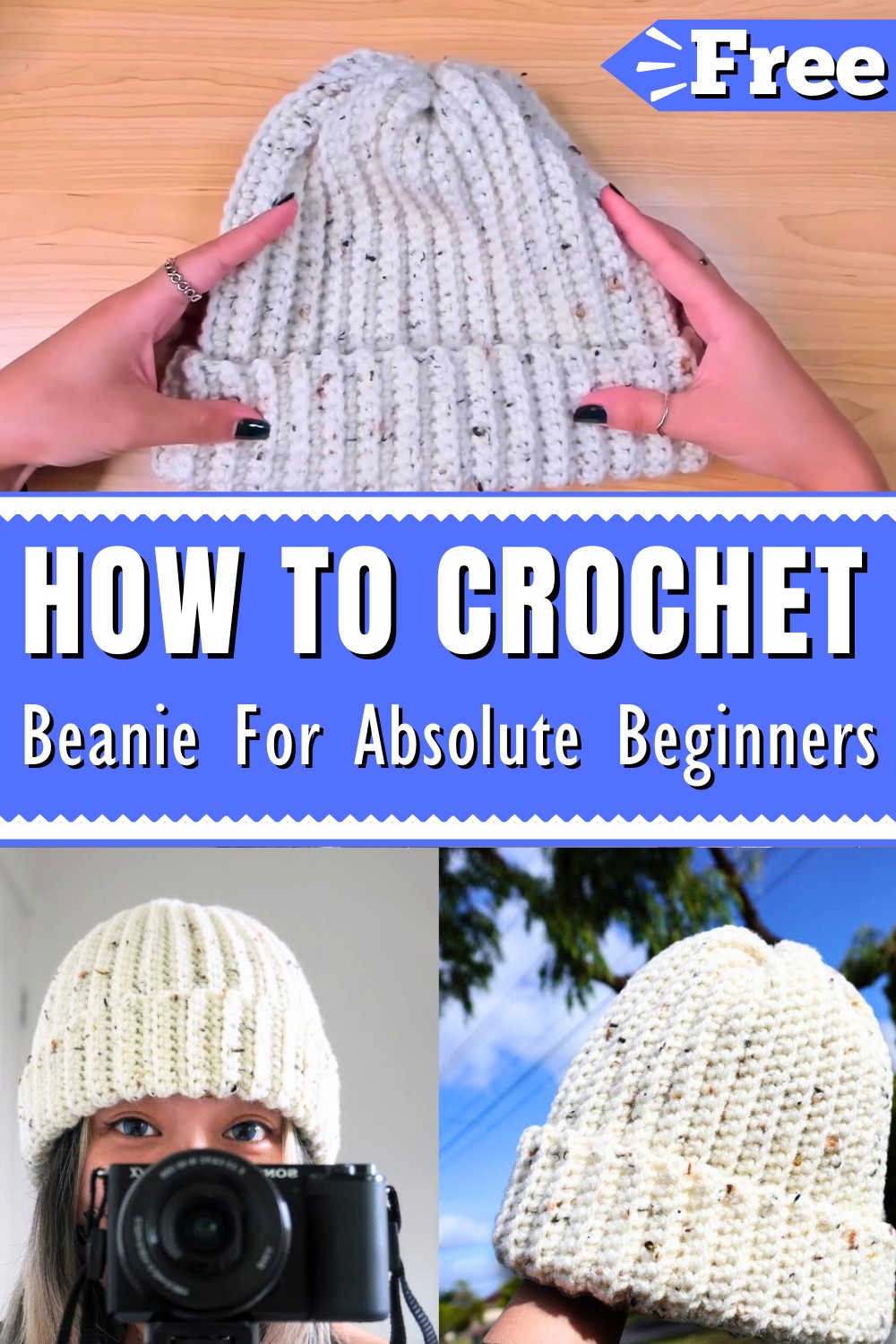 Easy Crochet Beanie For Absolute Beginners