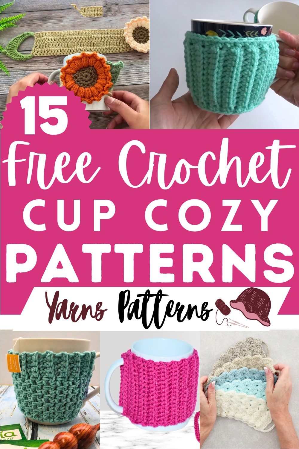 Easy Crochet Cup Cozy Patterns