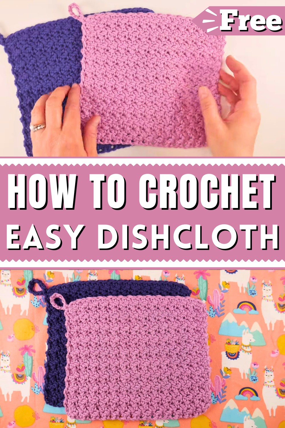 Easy Crochet Dishcloth