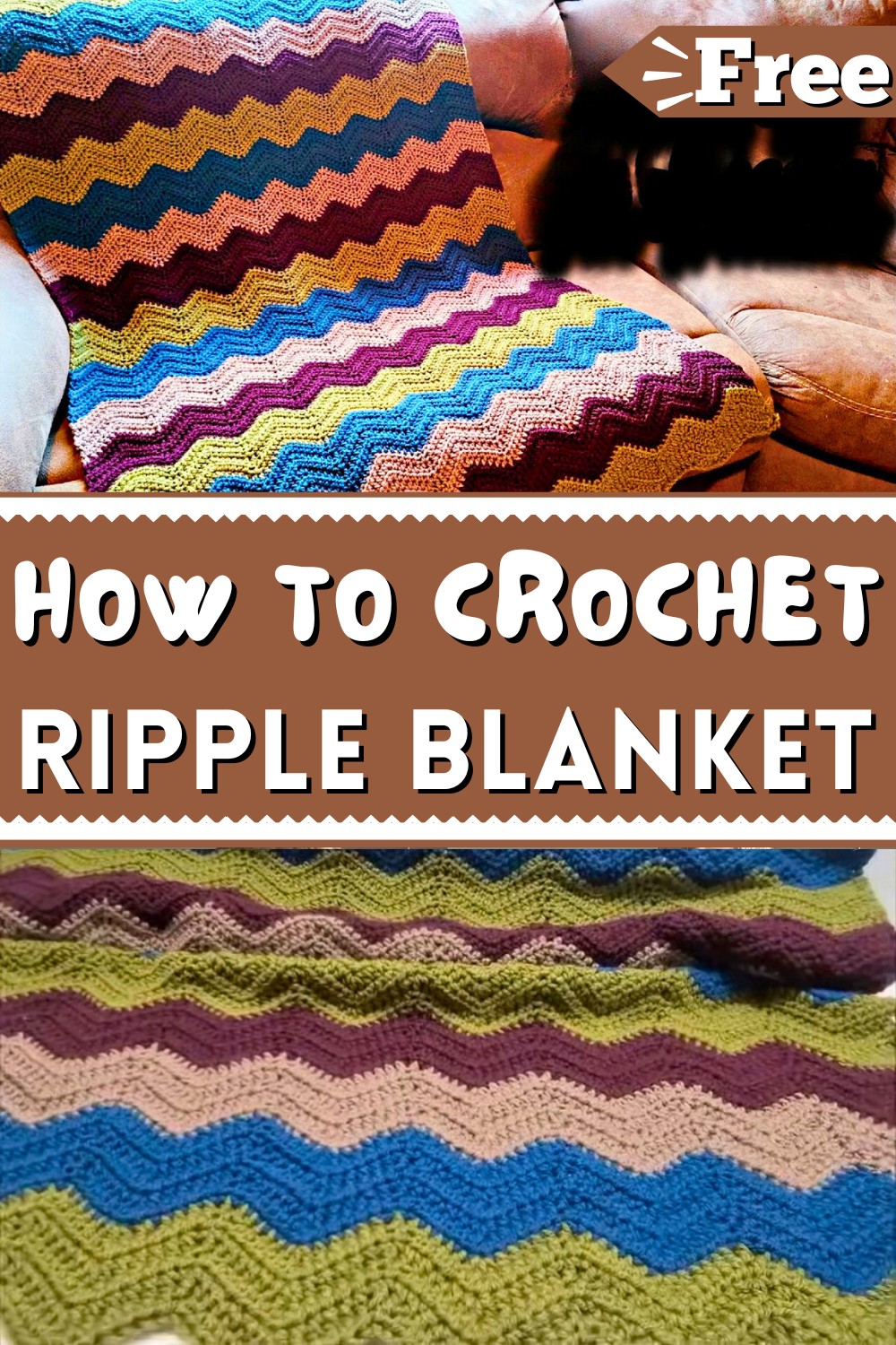 Easy Crochet Ripple Blanket