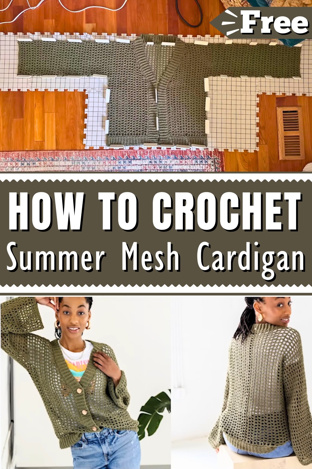 Easy Crochet Summer Mesh Cardigan