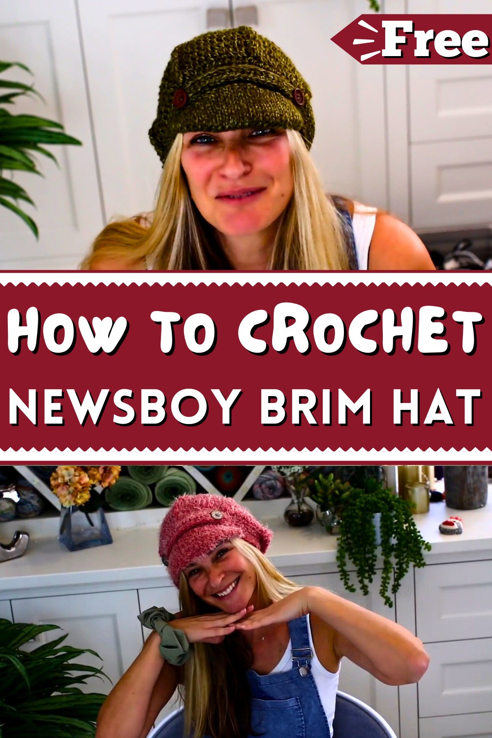 Easy Newsboy Crochet Brim Hat