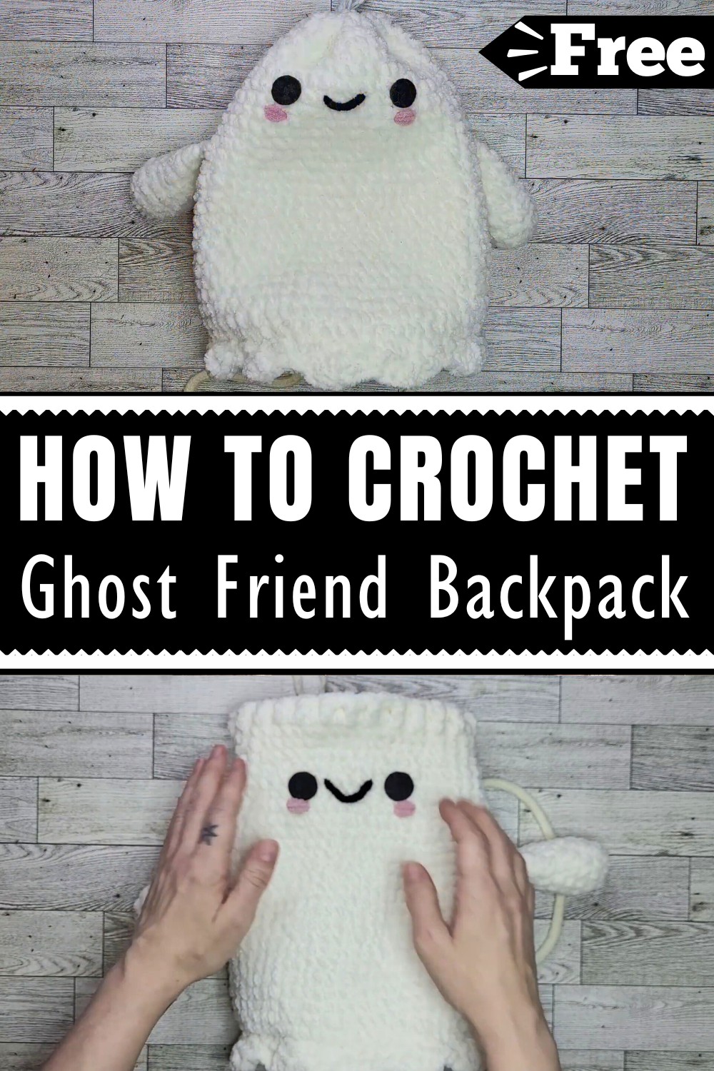 Ghost Friend Crochet Backpack