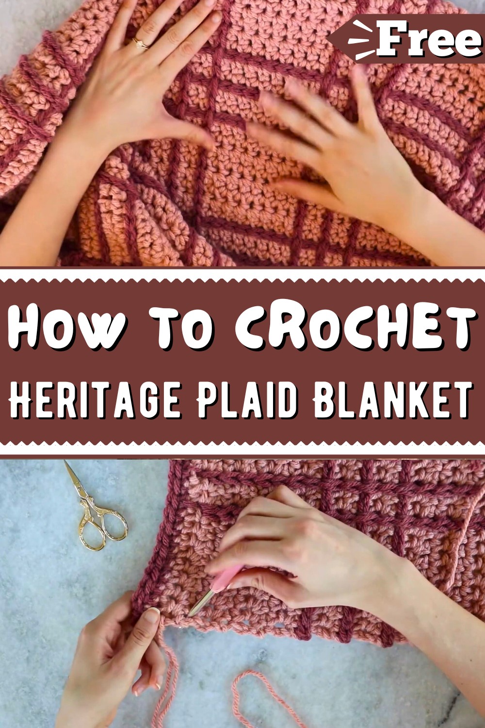 Heritage Plaid Blanket Crochet
