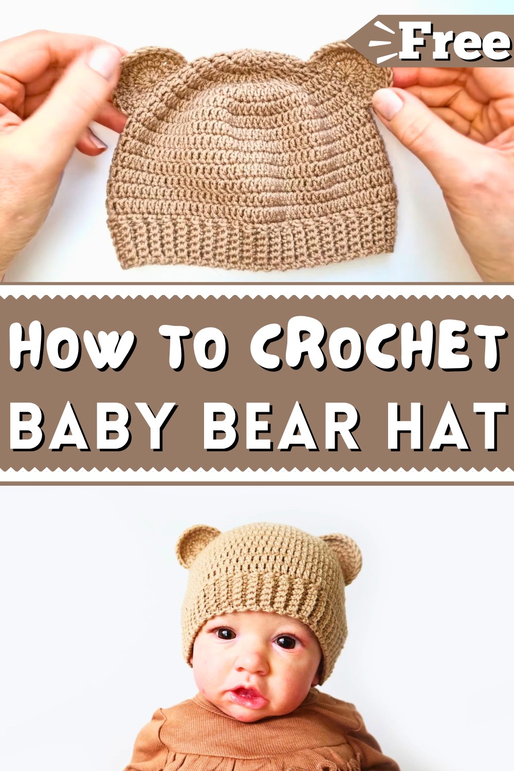 How To Crochet A Baby Bear Hat