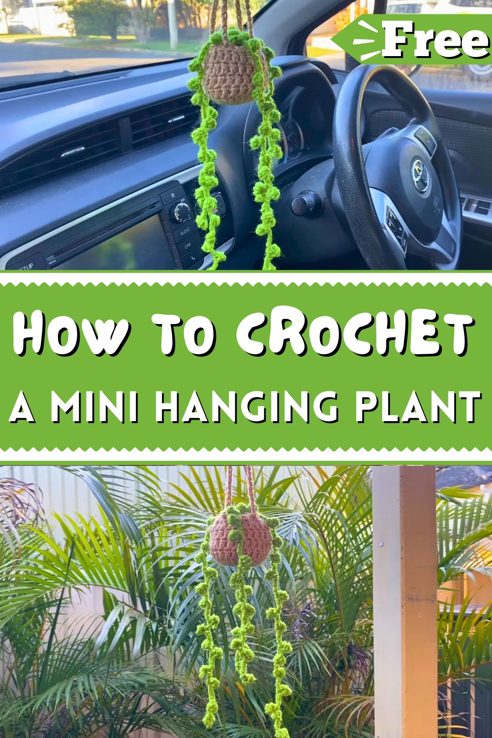 How To Crochet A Mini Hanging Plant