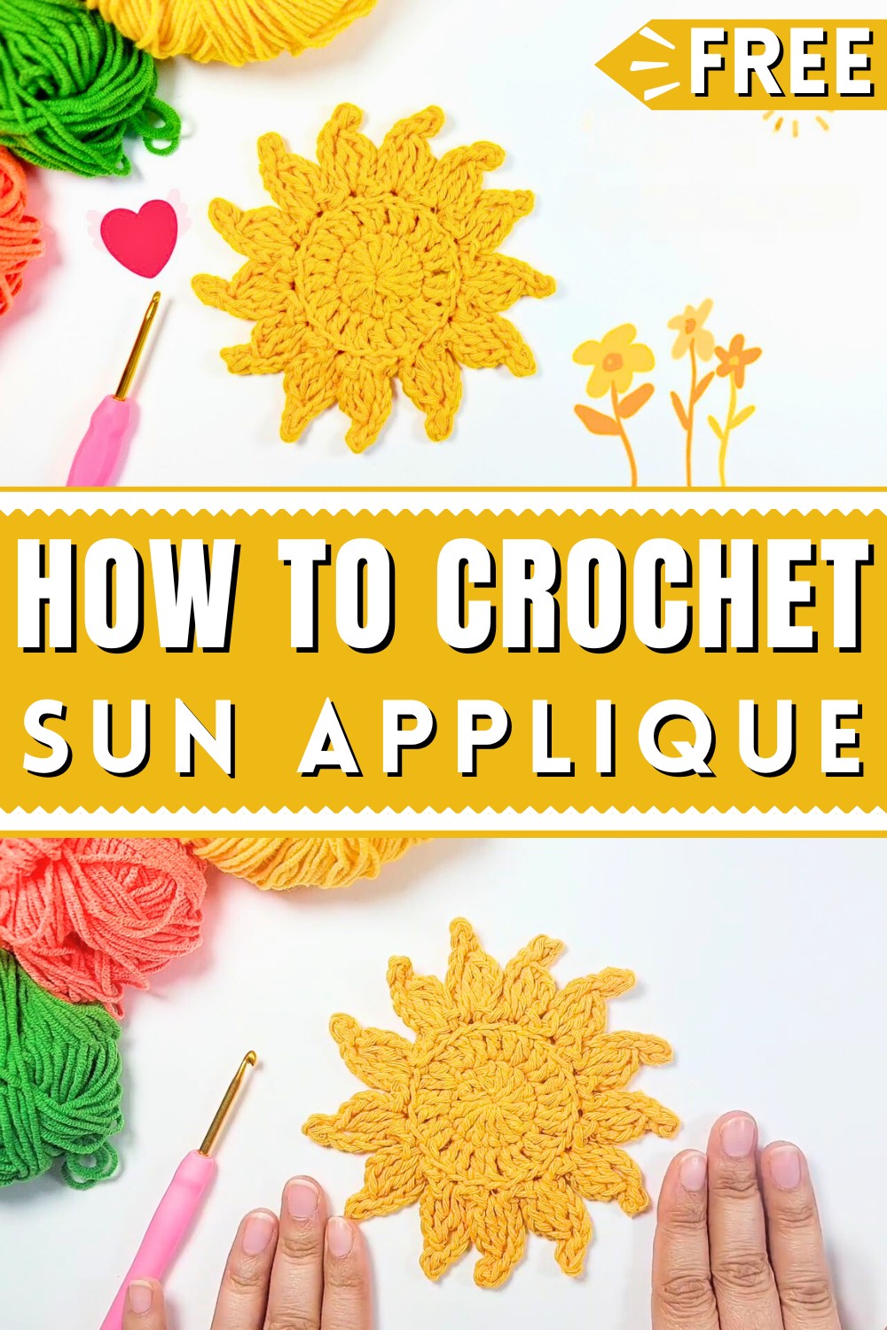 How To Crochet Sun Applique