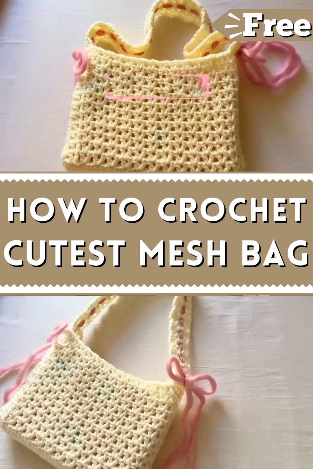 How To Crochet The Cutest Mesh Bag