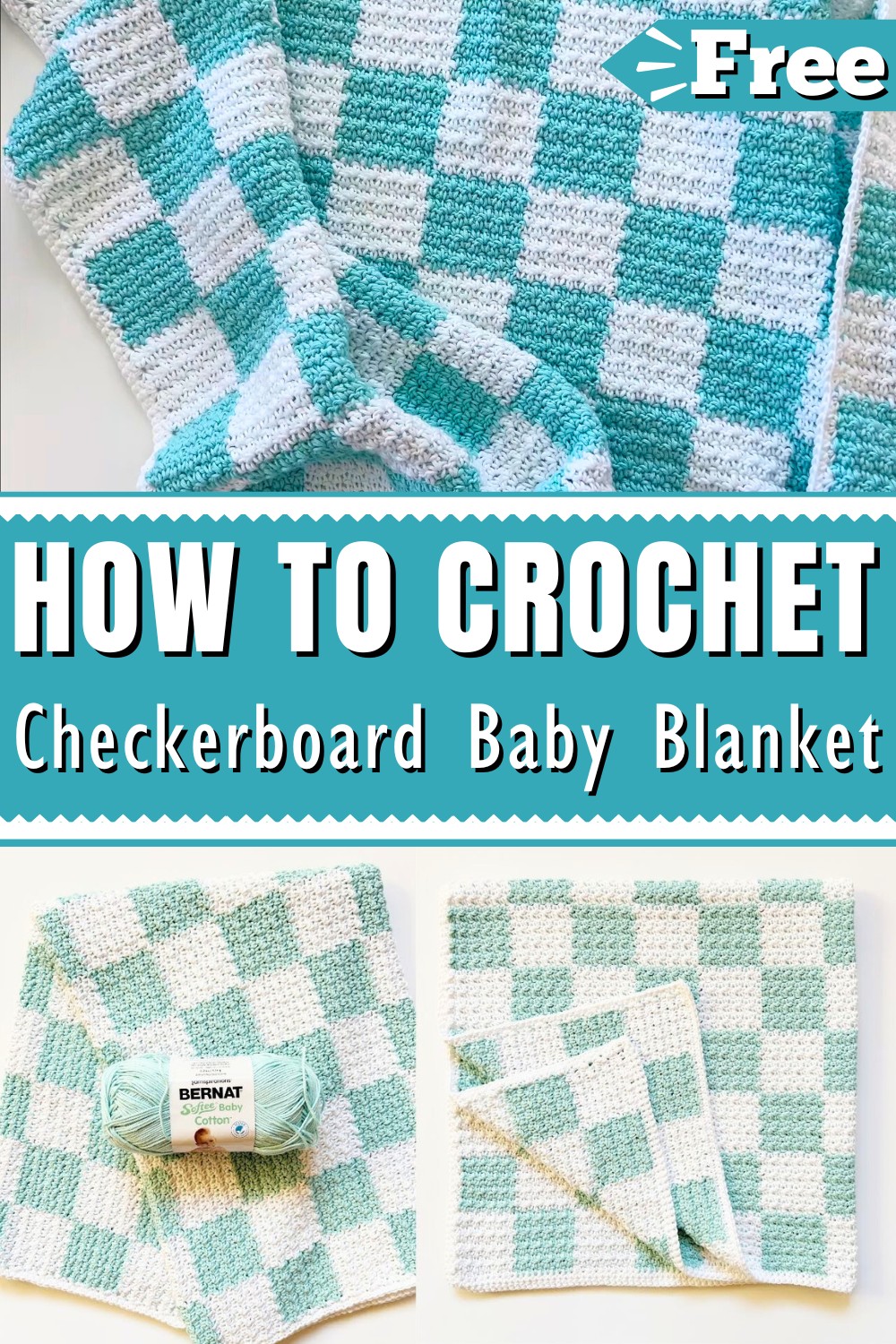 How To Crochet The Griddle Stitch Checkerboard Baby Blanket