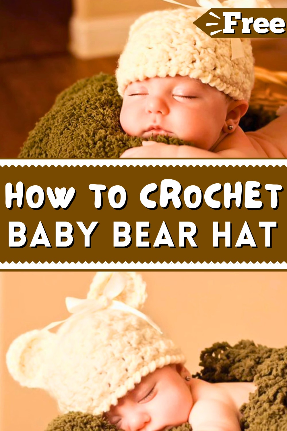 How To Make A Crochet Baby Bear Hat