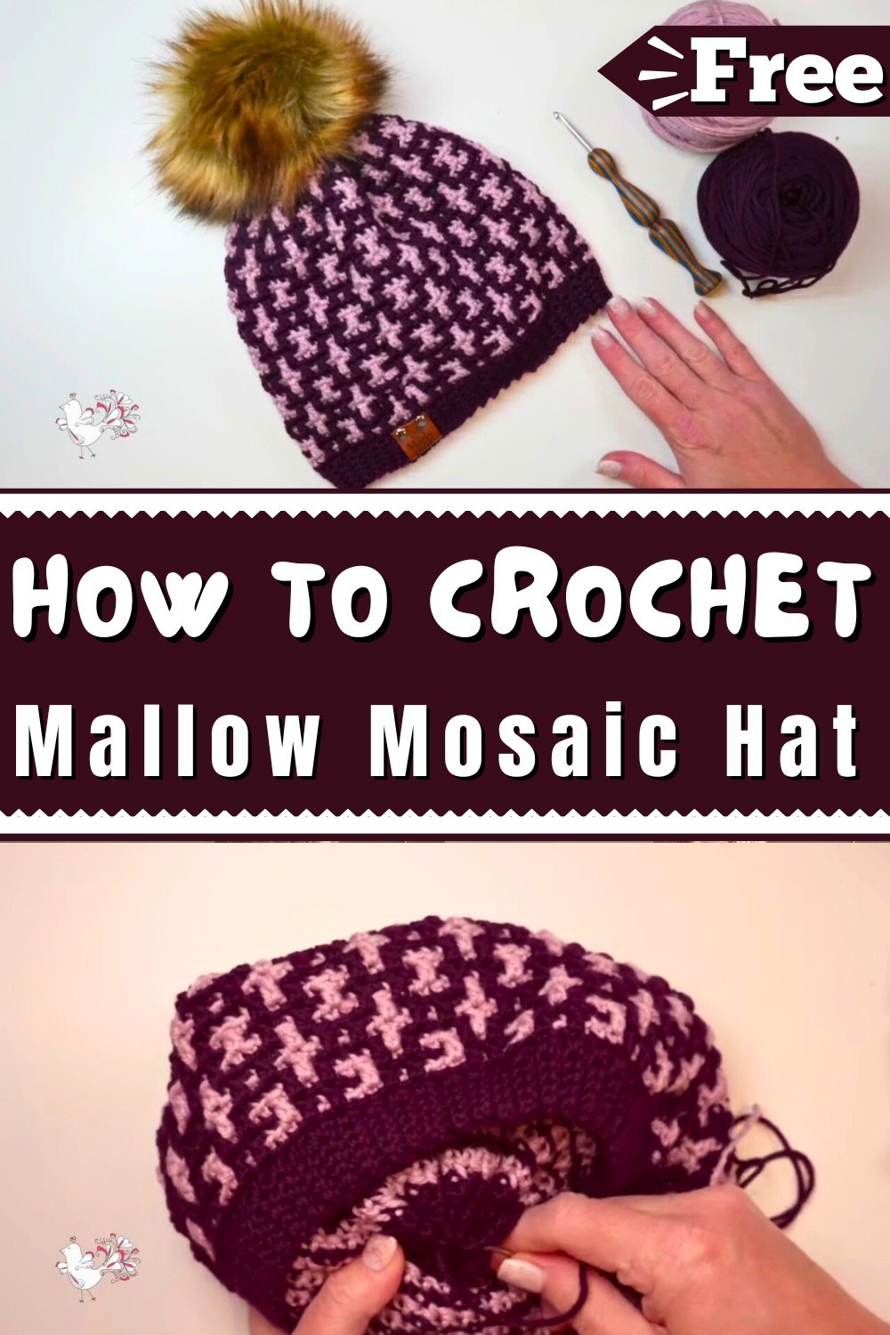 Mallow Crochet Mosaic Hat