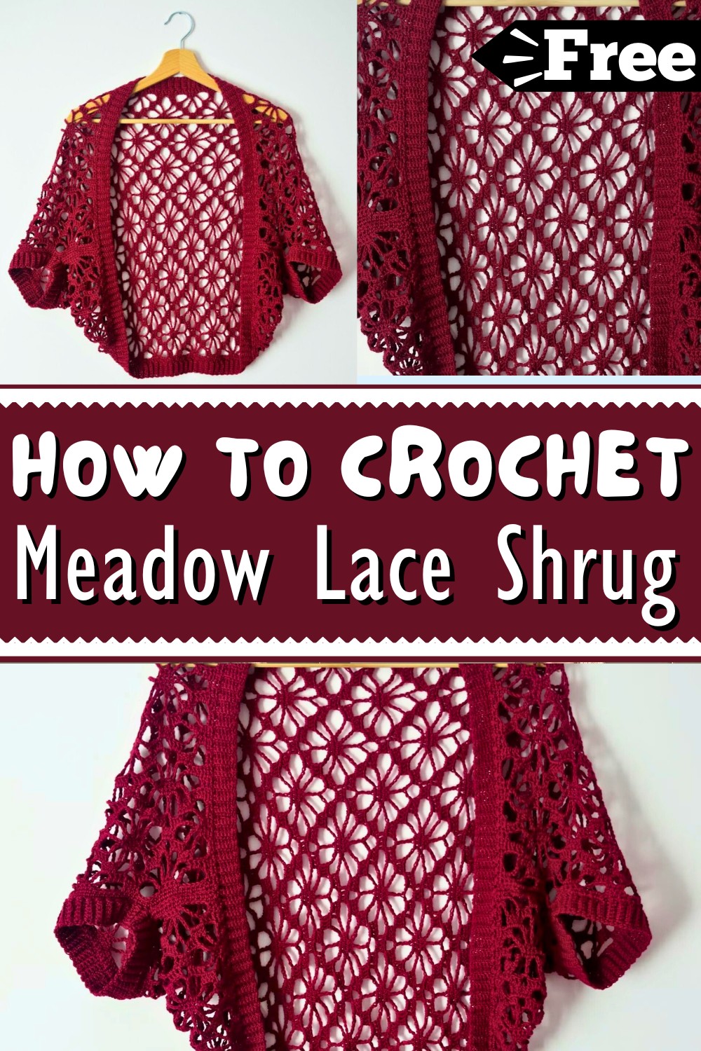 Meadow Lace Shrug Free Crochet Pattern