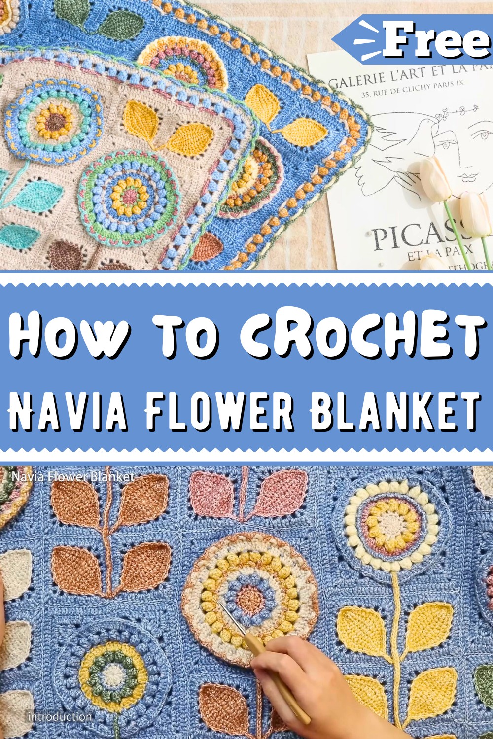Navia Flower Blanket Crochet