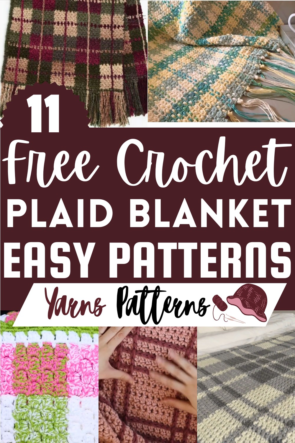 Simple Crochet Plaid Blanket Patterns