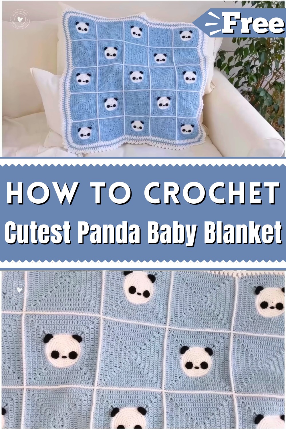 The Cutest Panda Crochet Baby Blanket