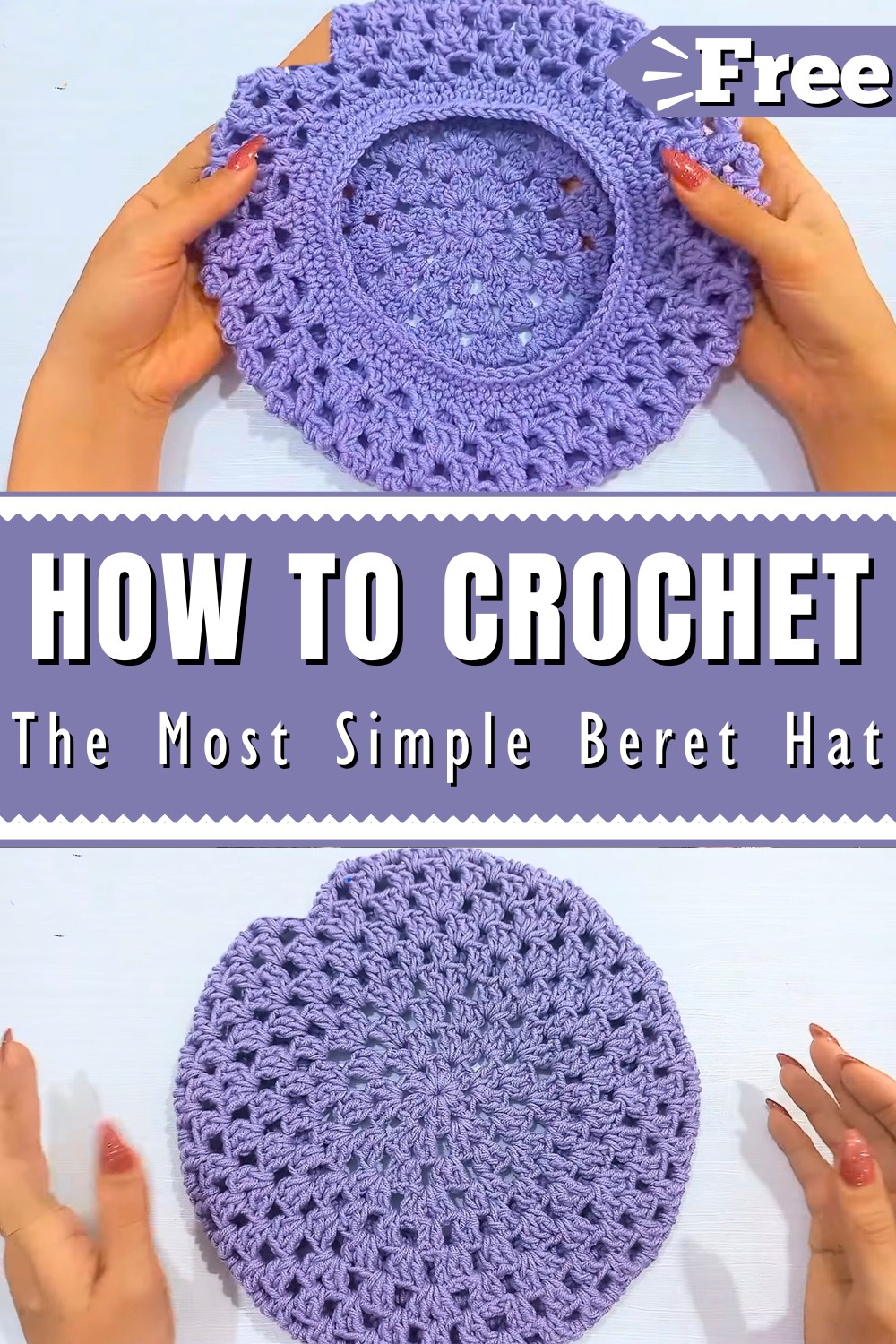 The Most Simple Crochet Beret Hat