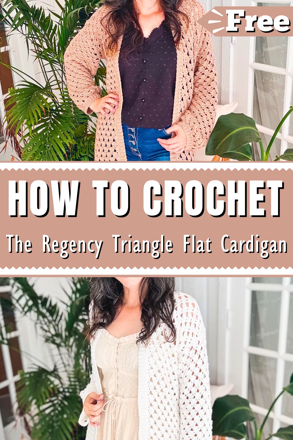 The Regency Triangle Flat Crochet Cardigan