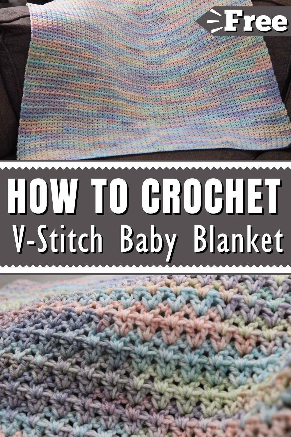 V-Stitch Baby Blanket