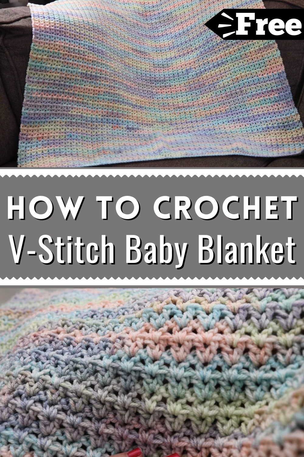 V-Stitch Baby Blanket