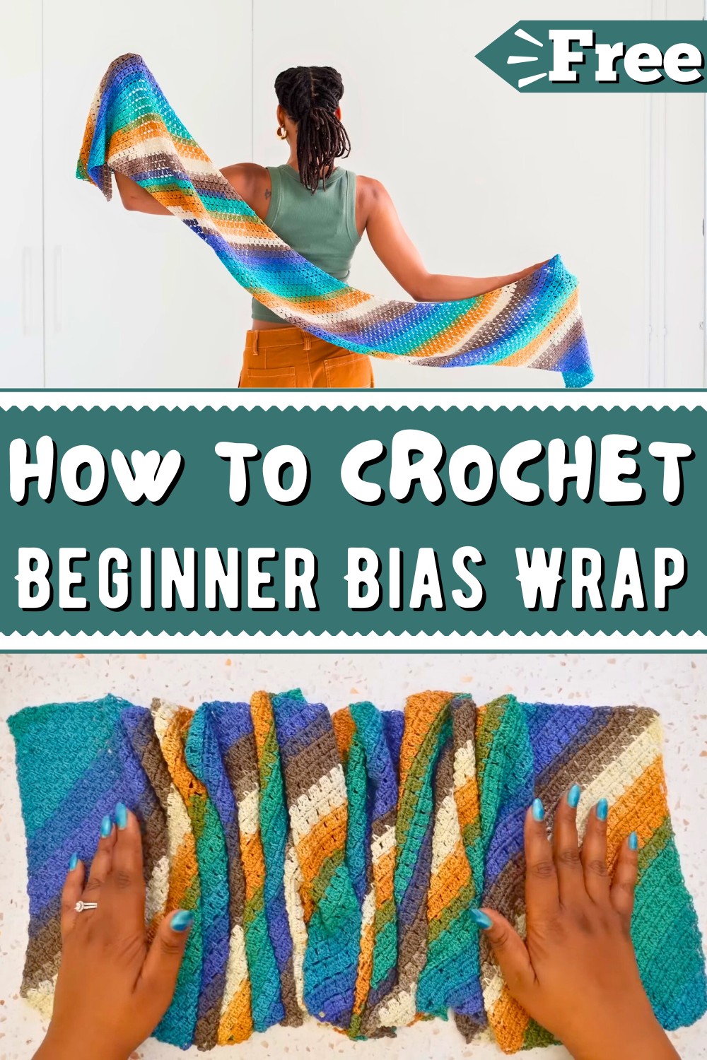 Beginner Bias Wrap Free Pattern