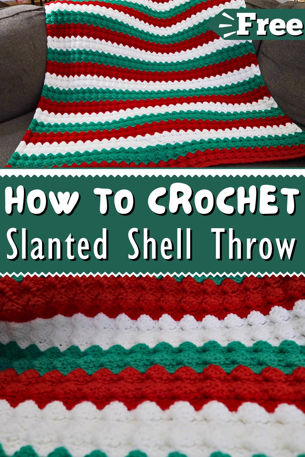 Christmas Slanted Shell Throw