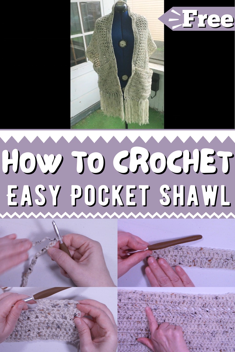 Crochet An Easy Pocket Shawl