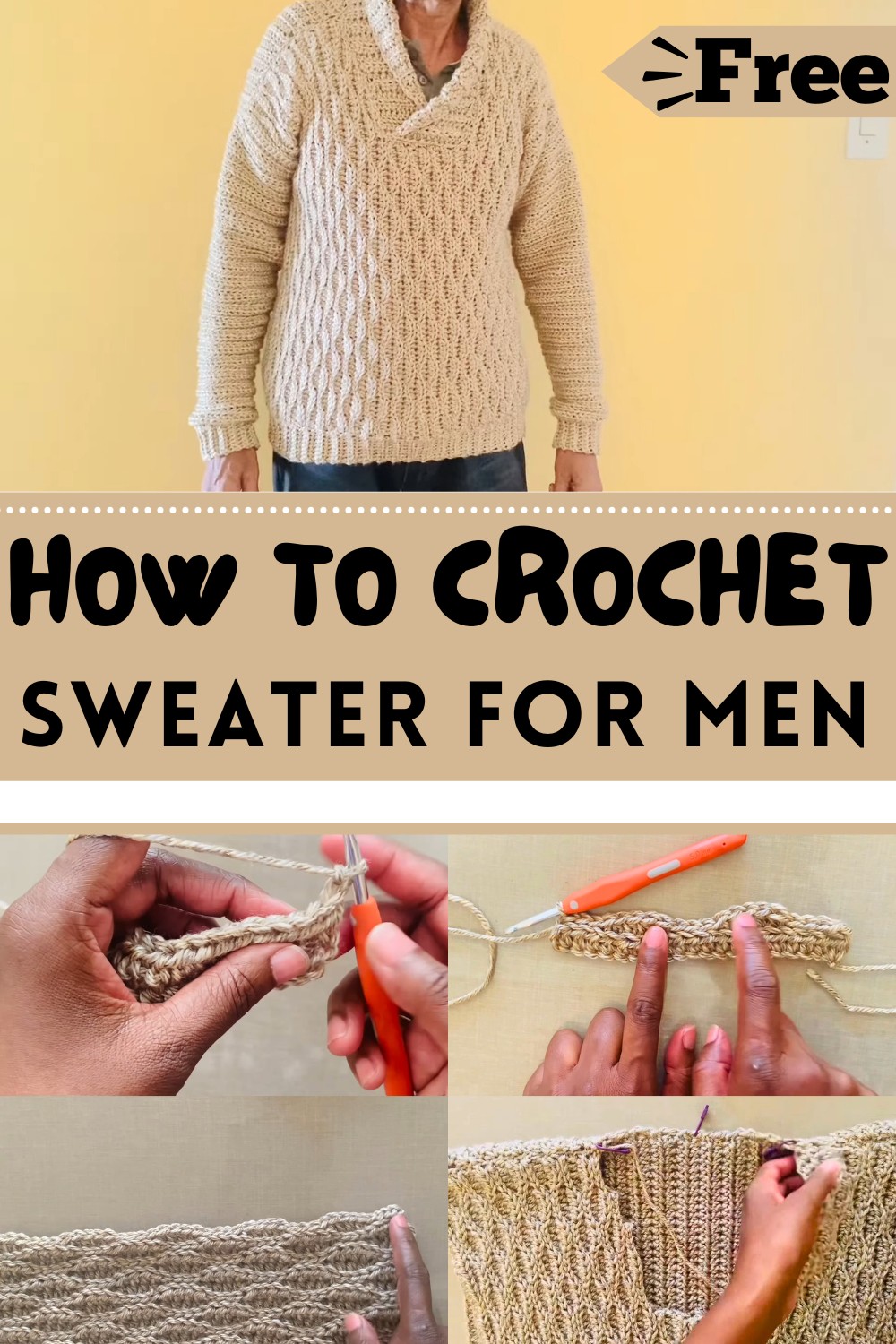 Crochet Sweater For Men