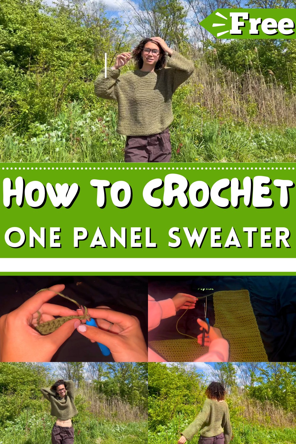 Easy Crochet One Panel Sweater 1