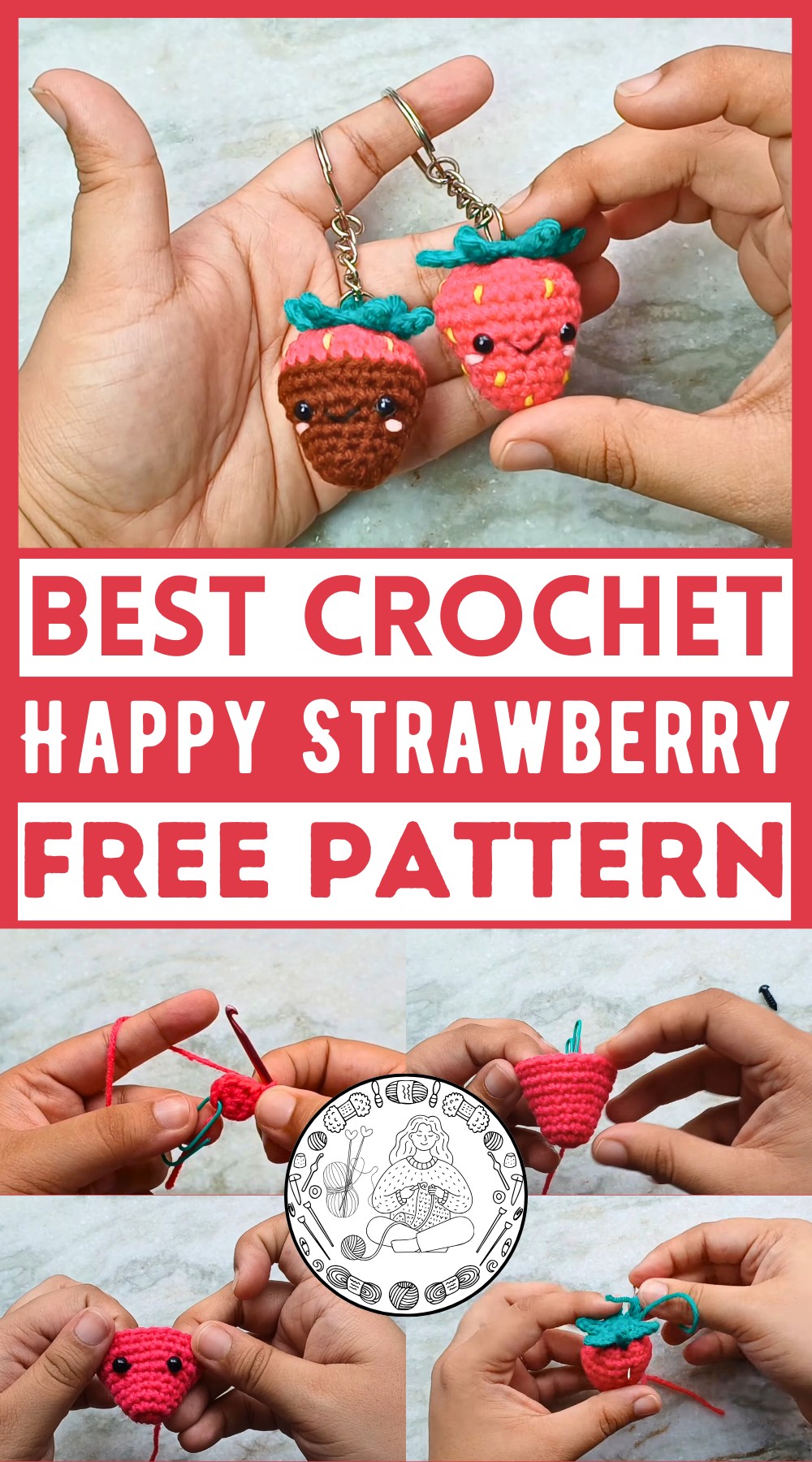 Crochet Happy Strawberry Amigurumi