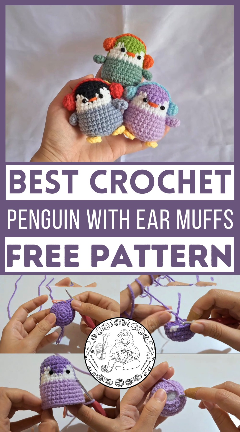 Crochet Penguin with Ear Muffs