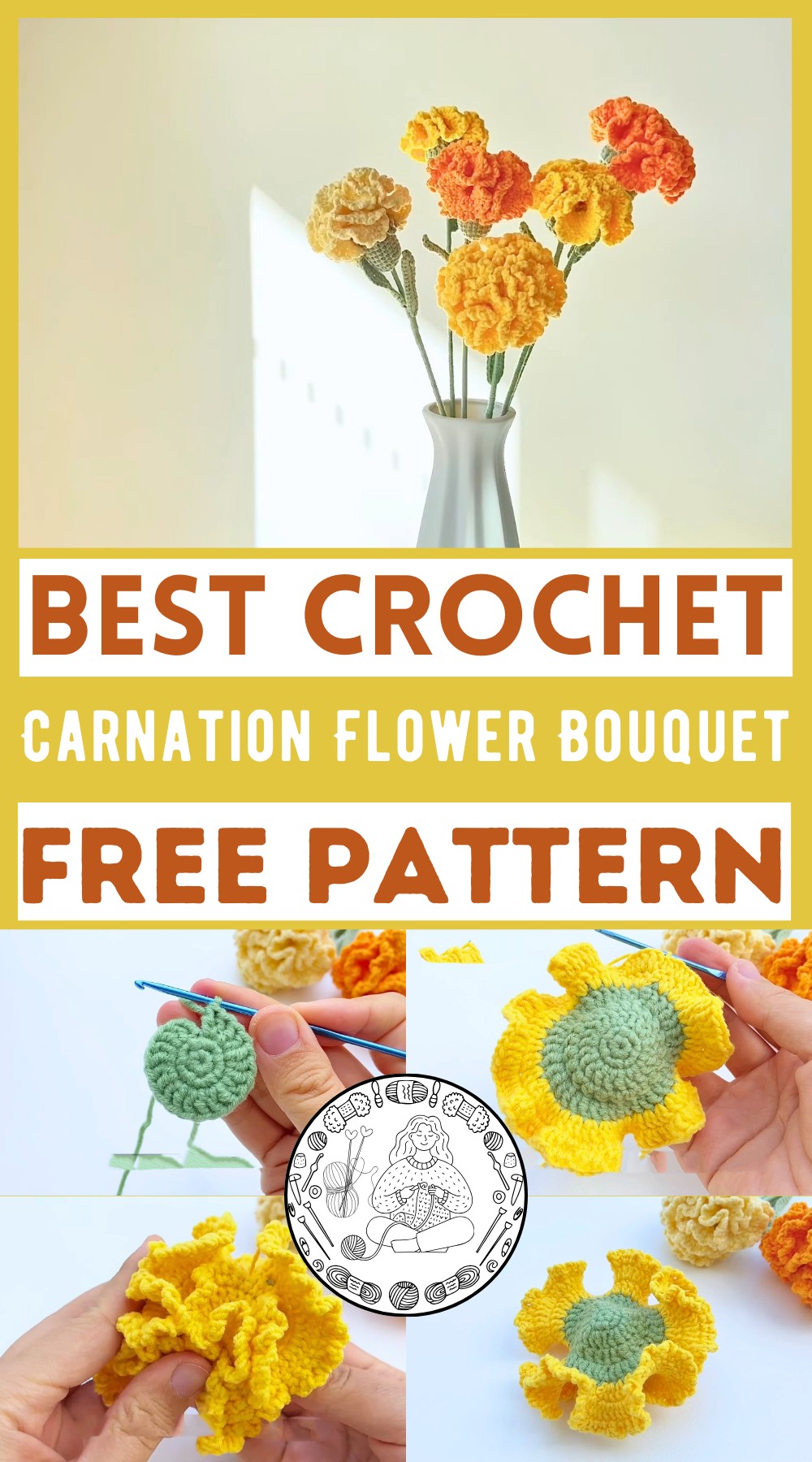 How To Crochet A Carnation Flower Bouquet