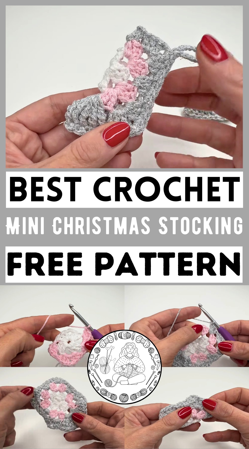 How to Crochet Mini Christmas Stocking