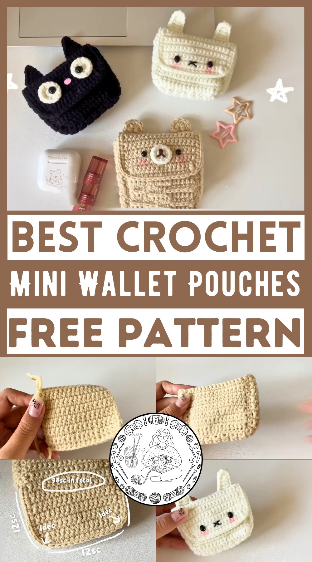 Mini Wallet Pouches Crochet Pattern